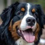 ראש חמוד של גזע כלב ברניז כלב הרים